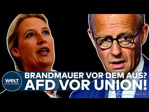 DEUTSCHLANDTREND: AfD vor Union – Immer mehr Deutsche stellen Brandmauer infrage!
