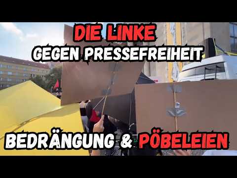 Die Linke gegen Pressefreiheit – Gewalt, Pöbeleien & Beleidigungen auf Kundgebung in Berlin