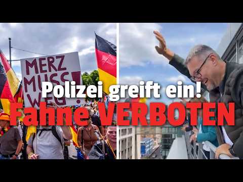 💥Polizei VERBIETET AfD das Schwenken der Deutschland Fahne