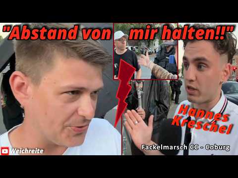 Gestörtes Interview von Hannes Kreschel – Fackelmarsch CC Gegendemo Antifa Coburg 25.5.26 Gestörtes Interview von Hannes Kreschel – Fackelmarsch CC Gegendemo Antifa Coburg 25.5.26