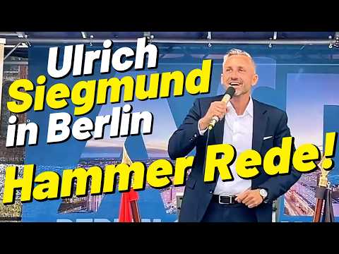 HAMMER Rede Ulrich Siegmund! Begeisterte Massen beim Wahlkampfauftakt in Berlin! Inklusive Interview