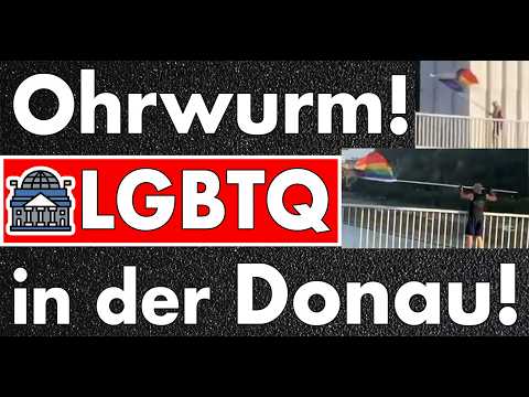 Hoppa, bye bye! Unbekannter wirft Regenbogenfahne in die Donau und wird dafür gefeiert! Hoppa, bye bye! Unbekannter wirft Regenbogenfahne in die Donau und wird dafür gefeiert!