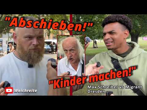 „Ich suche N*zis!“/“Trotz Krieg abschieben!“ Neon*zi vs Migrant Max Schreiber Dresden Neust. 20.6.26