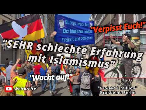 „Ihr wisst nicht, wo Europa drauf zusteuert!“ „Projekt 1 Million“ Großdemo Berlin 8.6.26 „Ihr wisst nicht, wo Europa drauf zusteuert!“ „Projekt 1 Million“ Großdemo Berlin 8.6.26