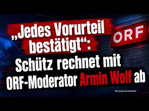 „Jedes Vorurteil bestätigt“: Schütz rechnet mit ORF-Moderator Armin Wolf ab