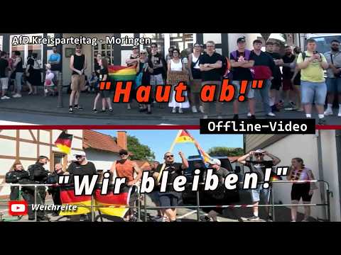 Jobverlust wegen politischem Aktivismus AfD Kreisparteitag Gegendemo Antifa Fest KZ Moringen 19.6.26