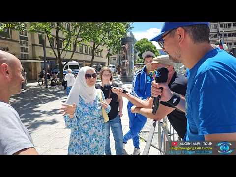 „Kopftuch ist zum Schutz“ –  Moslemin in Stuttgart bei BPE