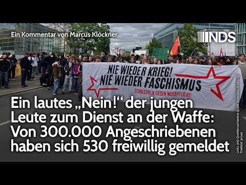 Lautes „Nein!“ junger Leute zum Dienst an der Waffe: Von 300.000 haben sich 530 freiwillig gemeldet