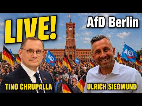 LIVE ❗ AfD Ulrich Siegmund 🇩🇪 Tino Chrupalla Kristin Brinker Berlin Am Roten Rathaus & Gegendemo