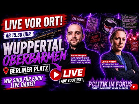 Live Wuppertal GEGENPROTEST AfD Spaziergang mit Lena Kotré