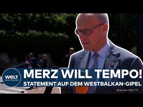 MONTENEGRO: Erweiterung der EU? Friedrich Merz gibt ein Statement auf dem Westbalkan-Gipfel