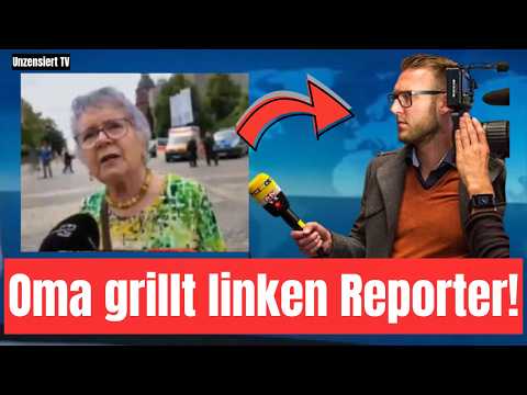 Nach dieser Aussage über die AfD klappt der linke Reporter völlig zusammen – Oma bleibt stabil!