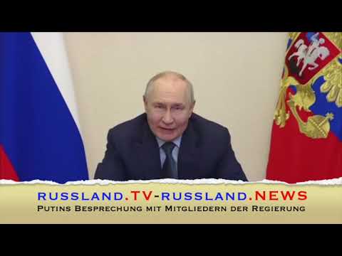 Putins Besprechung mit Mitgliedern der Regierung Putins Besprechung mit Mitgliedern der Regierung