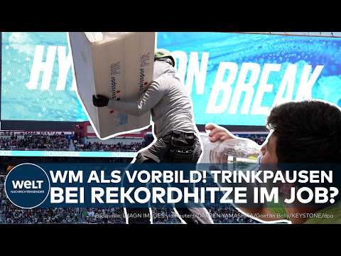 REKORDHITZE: Wenn selbst Fußballer pausieren –  EGB fordert Hitzeschutz für Arbeiter!