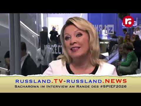 Sacharowa im Interview am Rande des #SPIEF2026