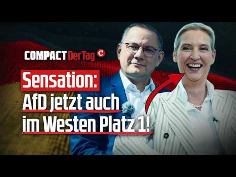 Sensation: AfD jetzt auch im Westen Platz 1!💥 Sensation: AfD jetzt auch im Westen Platz 1!💥