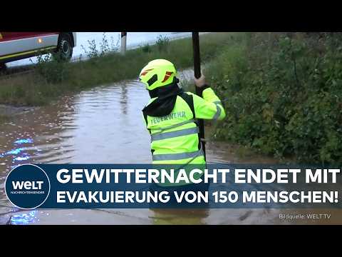 THÜRINGEN: Heftige Unwetter sorgen für heftige Schäden! Evakuierungen nach beschädigter Gasleitung!