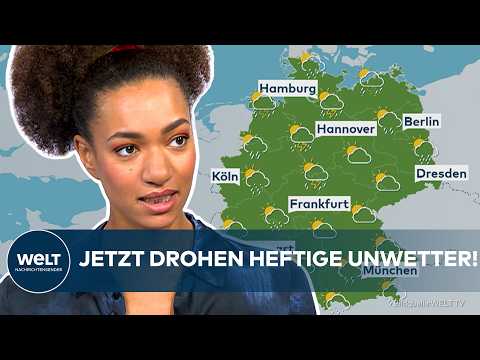 UNWETTER-ALARM: Heftige Gewitter, Starkregen und Sturmböen! Unwetterfront rollt über Deutschland!