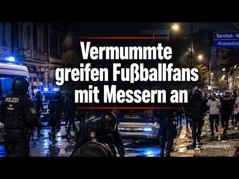 Vermummte greifen Fußballfans mit Messern an Vermummte greifen Fußballfans mit Messern an