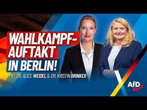 Wahlkampfauftakt der AfD Berlin: Alice Weidel und Kristin Brinker live!