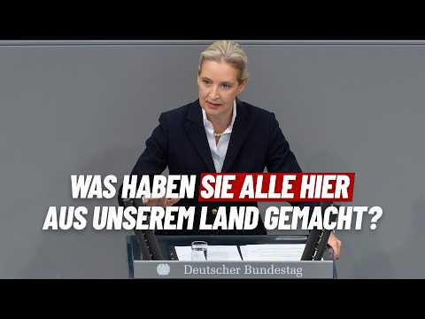 „Was haben Sie alle aus unserem Land gemacht?“ – Alice Weidel – Bundestag „Was haben Sie alle aus unserem Land gemacht?“ – Alice Weidel – Bundestag