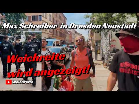 Weichreite wird angezeigt! Max Schreiber in Dresden Neustadt „Neona*i vs Migrant“ 20.6.26 Weichreite wird angezeigt! Max Schreiber in Dresden Neustadt „Neona*i vs Migrant“ 20.6.26