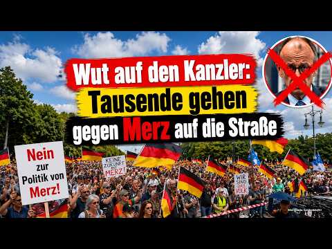 Wut auf den Kanzler: Tausende gehen gegen Merz auf die Straße