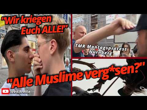 „Alle Muslime verg*sen?“ „Wir kriegen Euch alle!“ Angriffe Antifa Gegendemo TMR Nürnberg 13.7.26