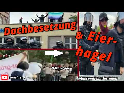 „Antifa gehört verboten!“ Eier- & Flaschenwürfe Team Menschenrechte Gegendemo Nürnberg 6.7.26