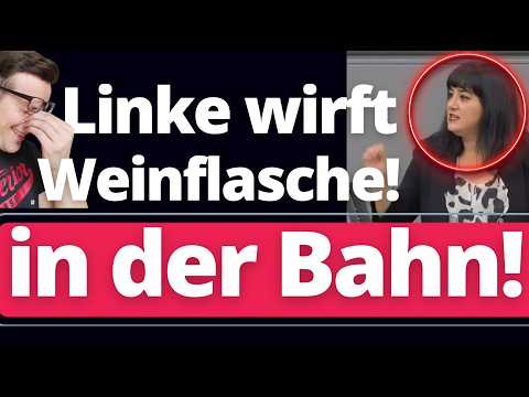 NIX Rassismus! Linke MdB dreht durch und wirft Weinflasche quer durch den Zug! NIX Rassismus! Linke MdB dreht durch und wirft Weinflasche quer durch den Zug!