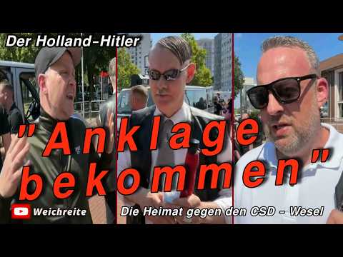 „Paragraphen verhindern Diskussion“ Der Holland-Hitler Die Heimat gegen den CSD Wesel 11.7.26