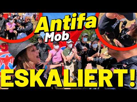 Wütender ANTIFA Mob rastet völlig aus 😱 Polizei kommt zu Hilfe 👮‍♀️ Asta Protest gegen Merz Uni Köln